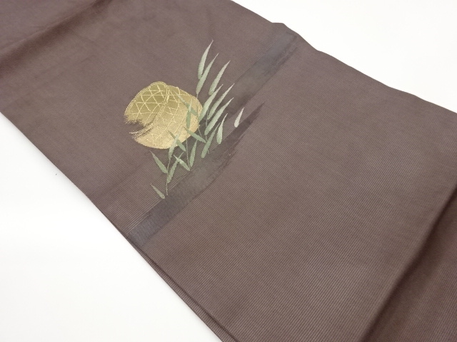 JAPANESE NAGOYA OBI FOR SUMMER / WOVEN BAMBOO GRASS